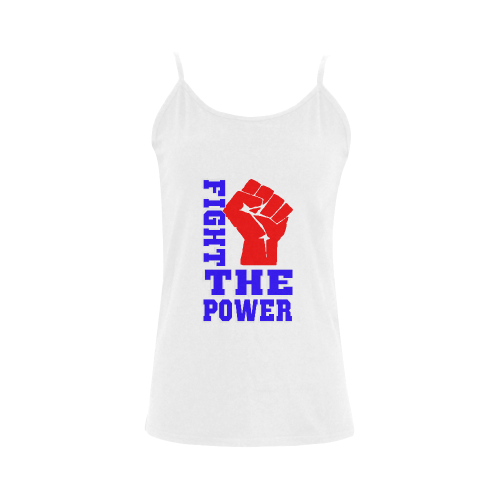 FIGHT THE POWER Women's Spaghetti Top (USA Size) (Model T34)