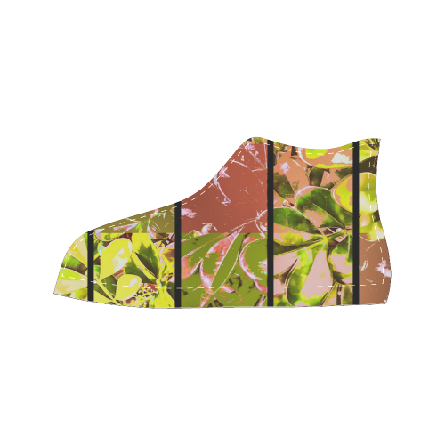 Foliage Patchwork #5 - Jera Nour Women's Classic High Top Canvas Shoes (Model 017)