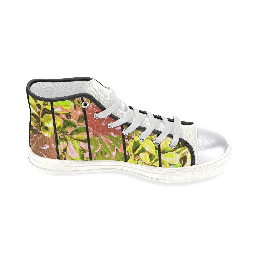 Foliage Patchwork #5 - Jera Nour Women's Classic High Top Canvas Shoes (Model 017)