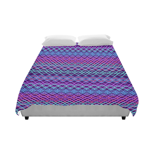 Purple Pattern Duvet Cover 86"x70" ( All-over-print)