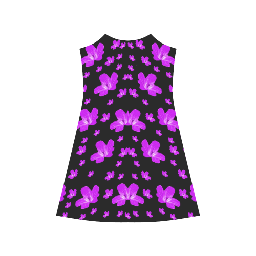 Pretty flowers in purple Alcestis Slip Dress (Model D05)