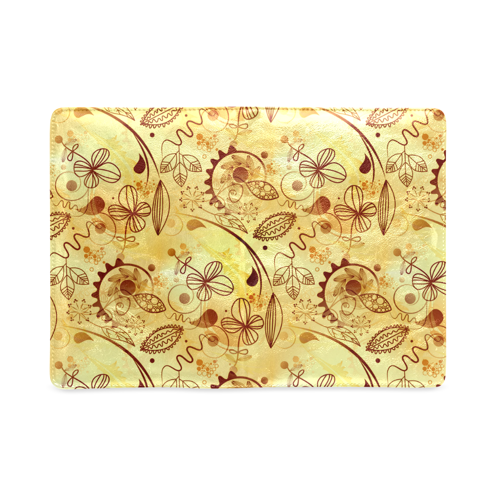 Gold Floral Doodle Custom NoteBook A5