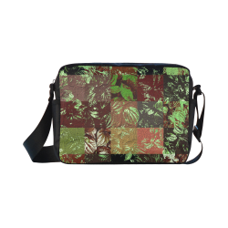 Foliage Patchwork #4 Black - Jera Nour Classic Cross-body Nylon Bags (Model 1632)