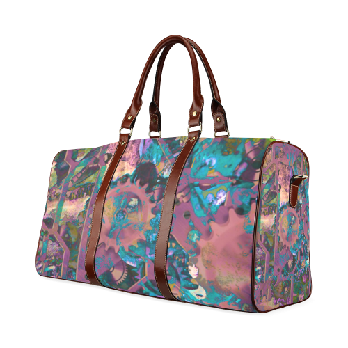 Steampunk abstract Waterproof Travel Bag/Small (Model 1639)