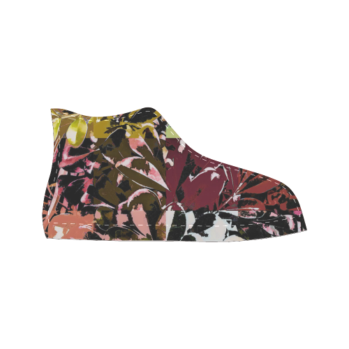 Foliage Patchwork #6 - Jera Nour Men’s Classic High Top Canvas Shoes (Model 017)