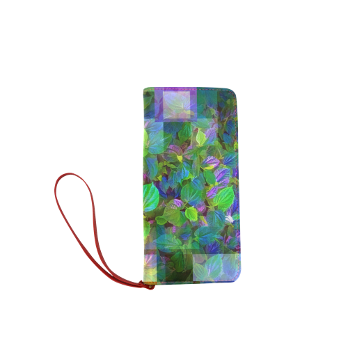 Foliage Patchwork #10 - Jera Nour Women's Clutch Wallet (Model 1637)