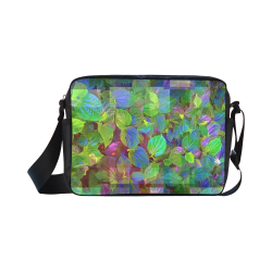 Foliage Patchwork #10 Black - Jera Nour Classic Cross-body Nylon Bags (Model 1632)