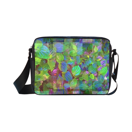 Foliage Patchwork #10 Black - Jera Nour Classic Cross-body Nylon Bags (Model 1632)