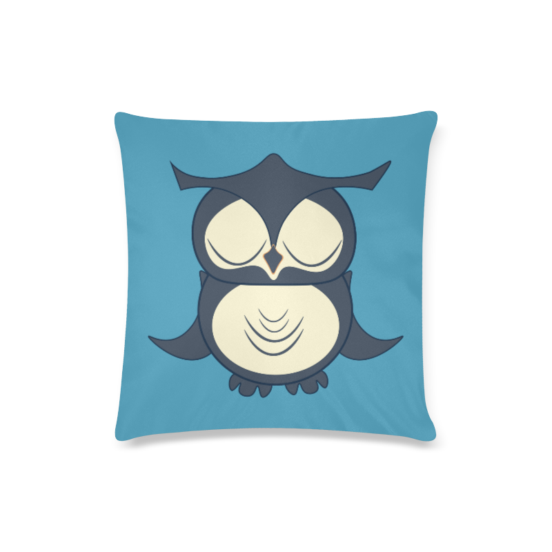 Owl Custom Zippered Pillow Case 16"x16"(Twin Sides)