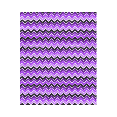 Purple Chevrons Duvet Cover 86"x70" ( All-over-print)
