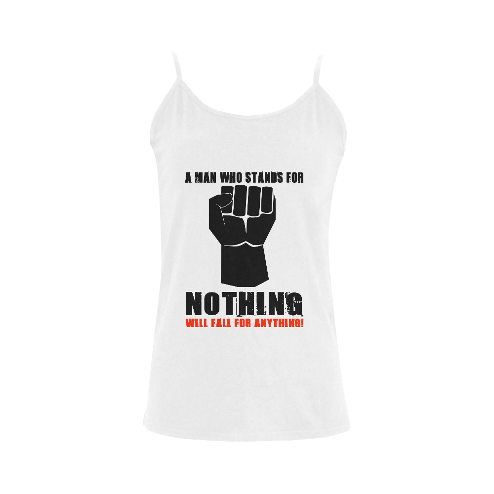 A MAN WHO STANDS FOR NOTHING Women's Spaghetti Top (USA Size) (Model T34)