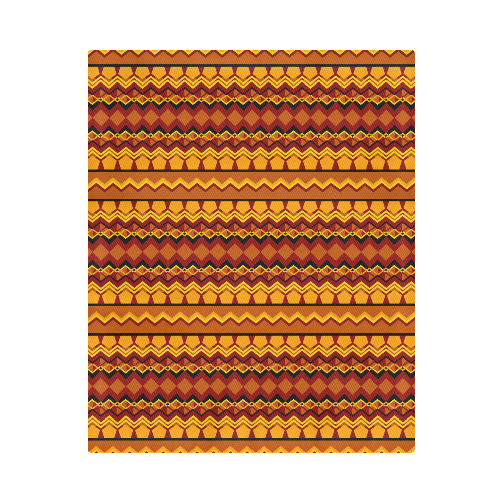 Gold Tribal Pattern Duvet Cover 86"x70" ( All-over-print)