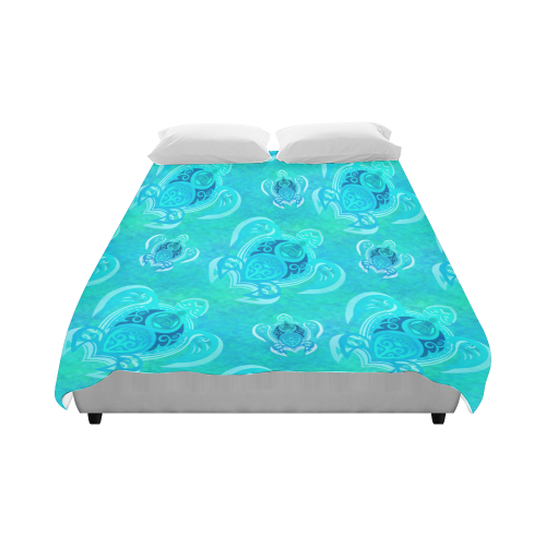 Sea Turtle Pattern Duvet Cover 86"x70" ( All-over-print)