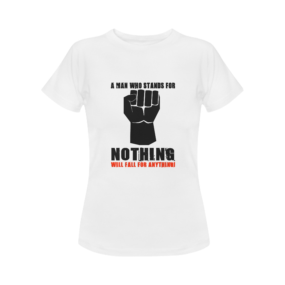 A MAN WHO STANDS FOR NOTHING Women's Classic T-Shirt (Model T17）