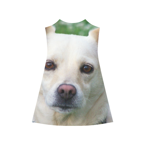 Dog face close-up Alcestis Slip Dress (Model D05)