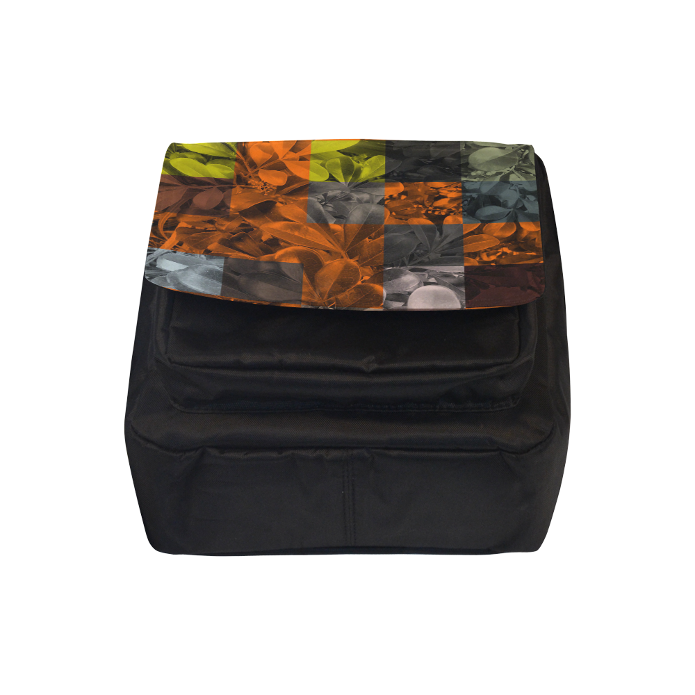 Foliage Patchwork #9 Black - Jera Nour Crossbody Nylon Bags (Model 1633)