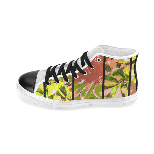 Foliage Patchwork #5 - Jera Nour Men’s Classic High Top Canvas Shoes (Model 017)