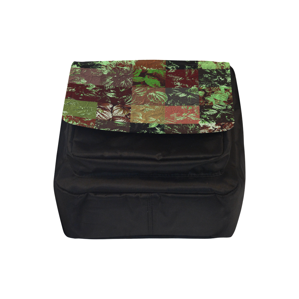 Foliage Patchwork #4 Black - Jera Nour Crossbody Nylon Bags (Model 1633)
