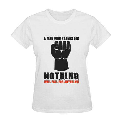 A MAN WHO STANDS FOR NOTHING Sunny Women's T-shirt (Model T05)