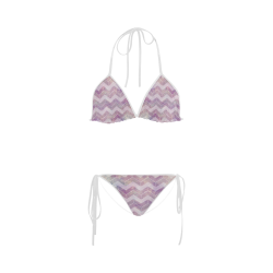 Chevron with watercolors Custom Bikini Swimsuit