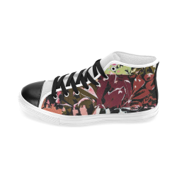 Foliage Patchwork #6 - Jera Nour Men’s Classic High Top Canvas Shoes (Model 017)
