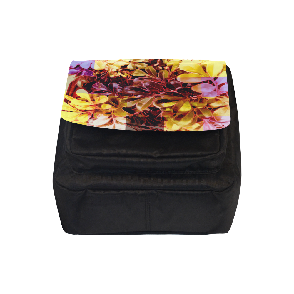 Foliage Patchwork #11 Black - Jera Nour Crossbody Nylon Bags (Model 1633)