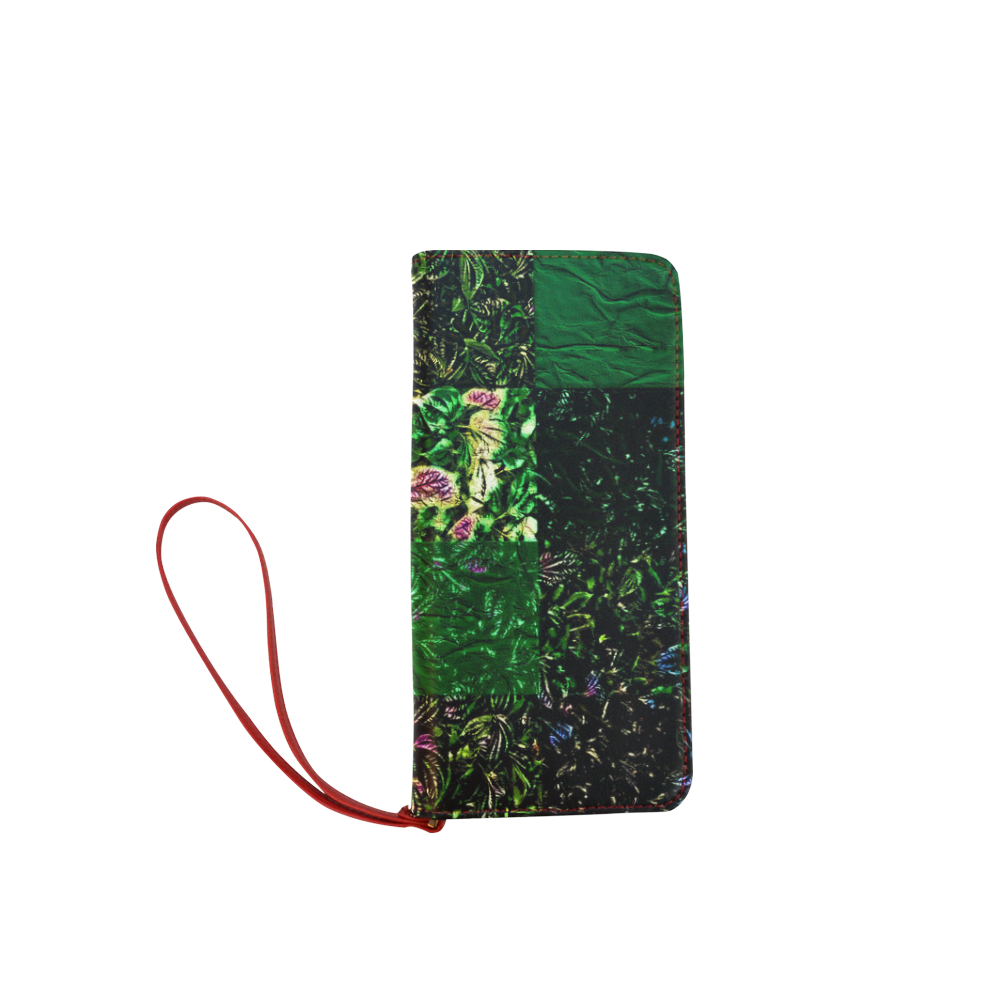 Foliage Patchwork #1 - Jera Nour Women's Clutch Wallet (Model 1637)