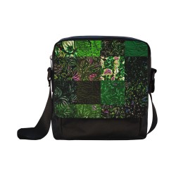 Foliage Patchwork #1 Black - Jera Nour Crossbody Nylon Bags (Model 1633)