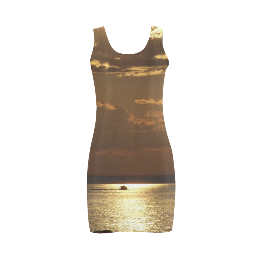 Awesome Sea Scene Medea Vest Dress (Model D06)