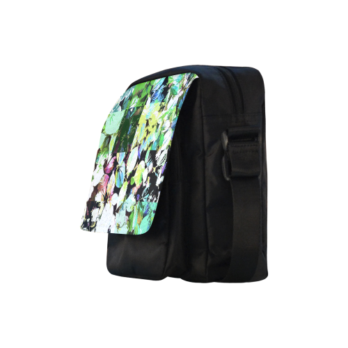 Foliage Patchwork #2 Black - Jera Nour Crossbody Nylon Bags (Model 1633)