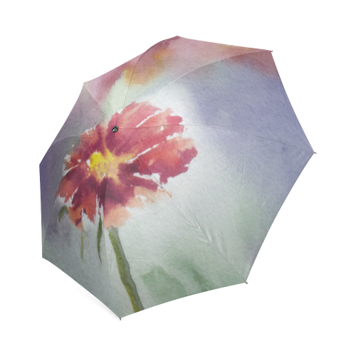 Red Flower Umbrella Foldable Umbrella (Model U01)