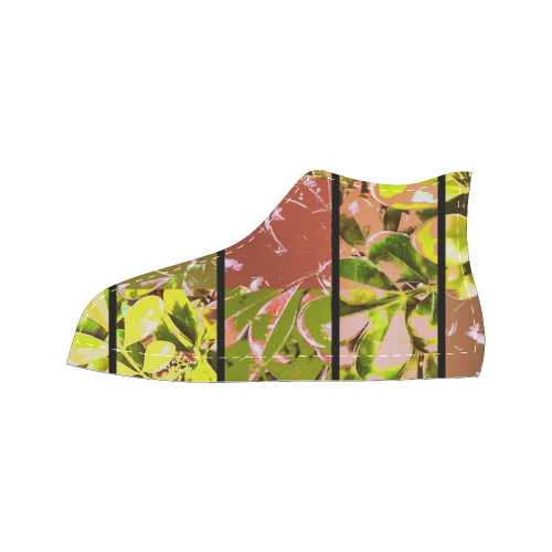 Foliage Patchwork #5 - Jera Nour Men’s Classic High Top Canvas Shoes (Model 017)