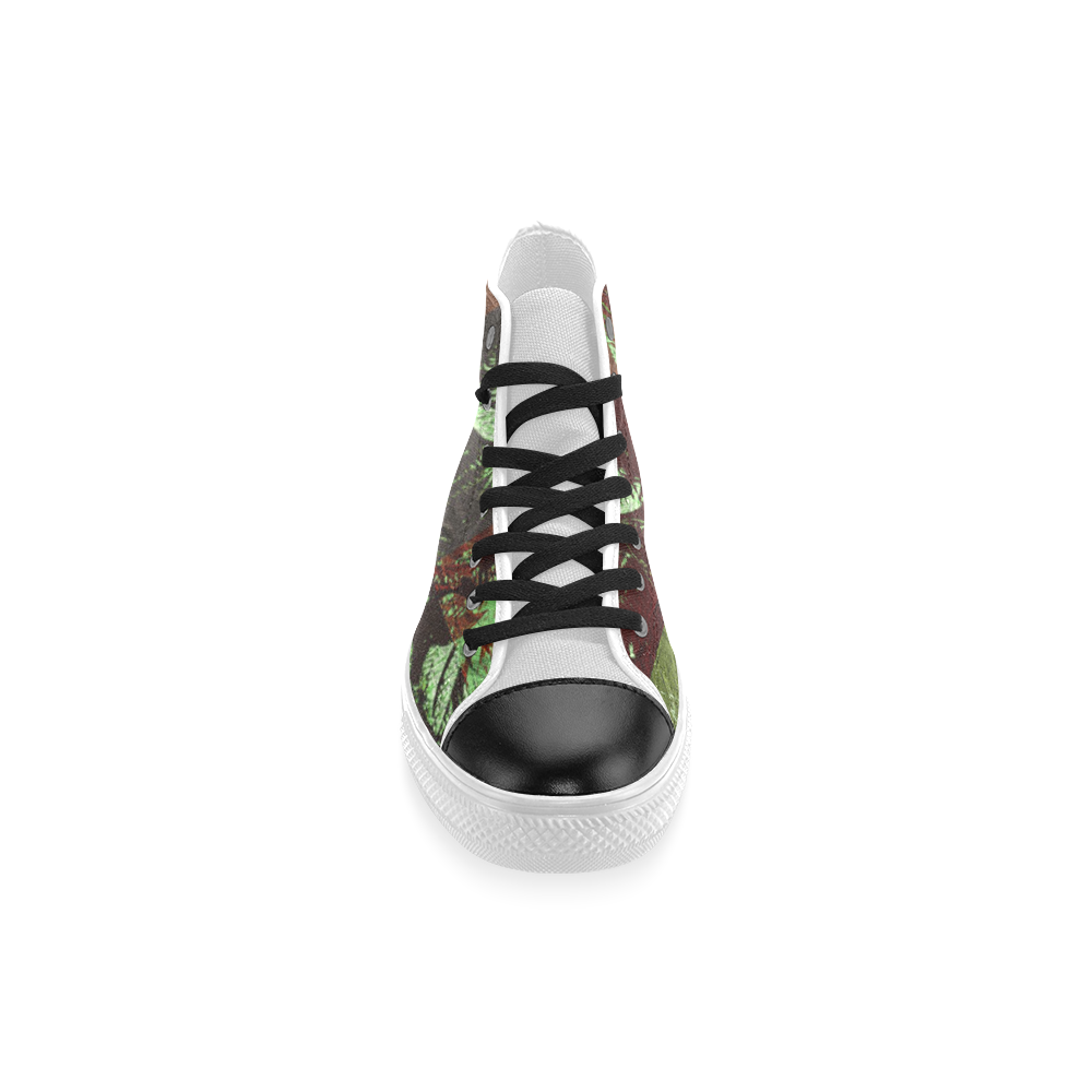 Foliage Patchwork #4 - Jera Nour Men’s Classic High Top Canvas Shoes (Model 017)