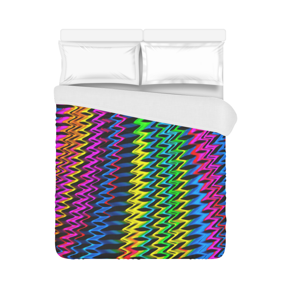 Crimped Colors Duvet Cover 86"x70" ( All-over-print)