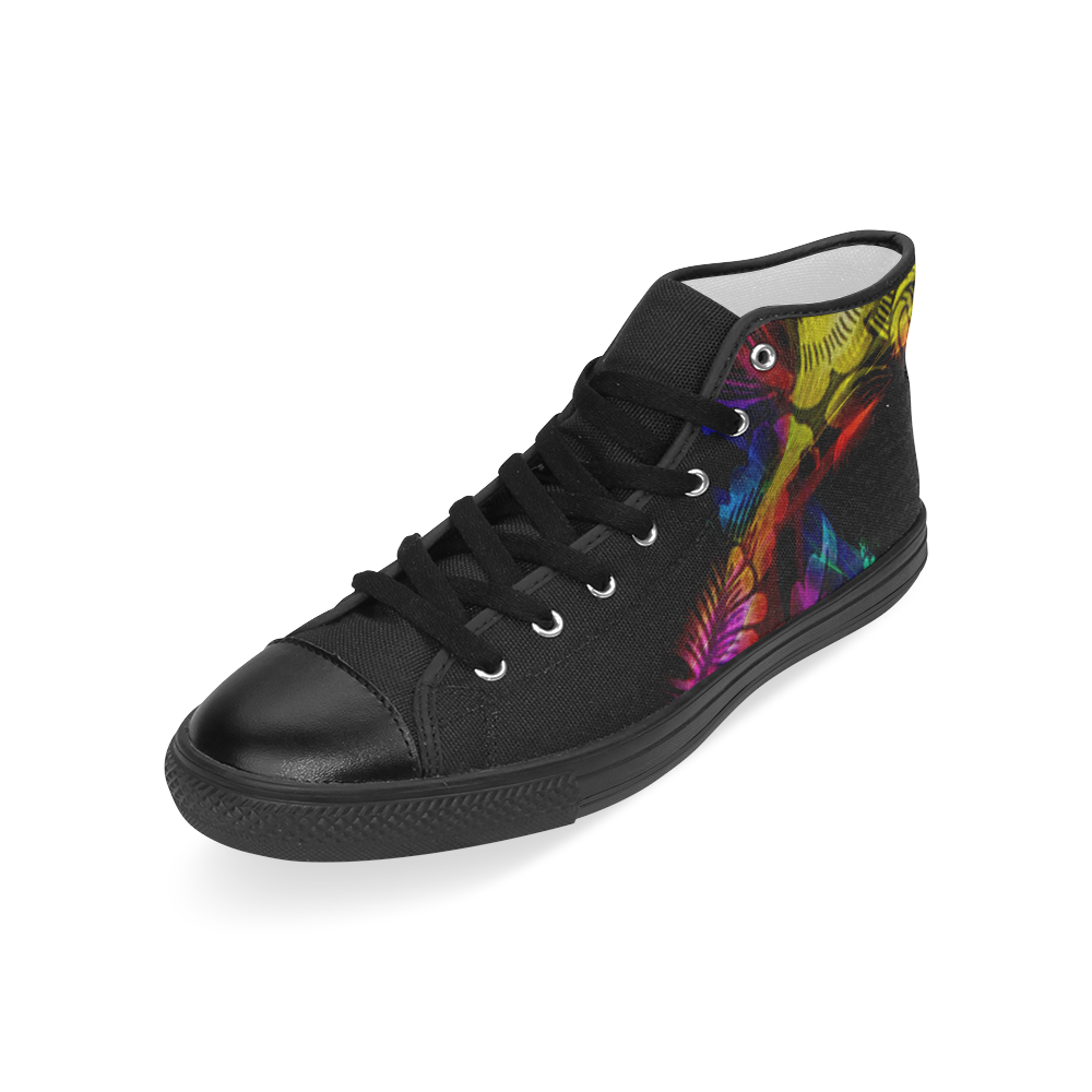 Abstract design Men’s Classic High Top Canvas Shoes (Model 017)