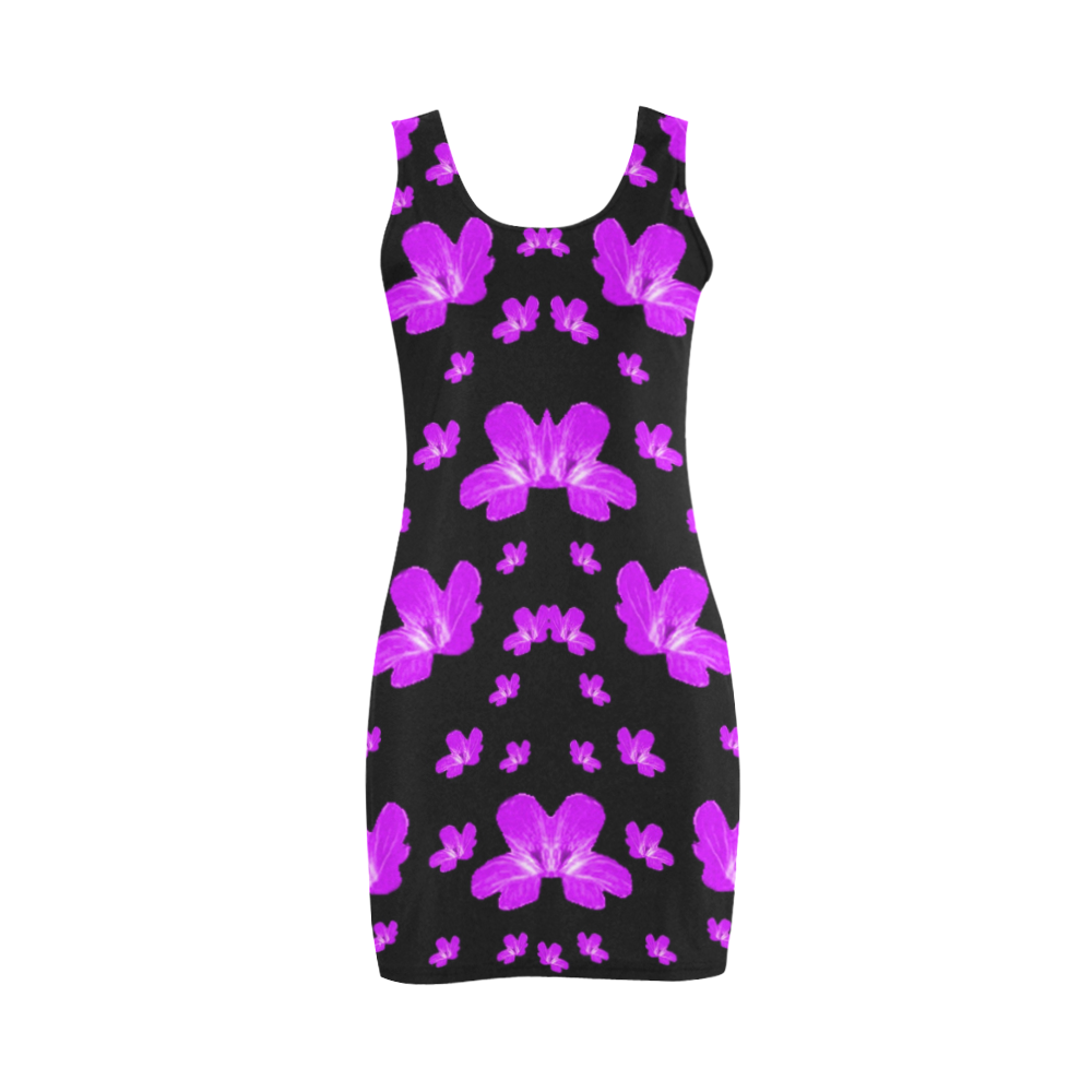 Pretty flowers in purple Medea Vest Dress (Model D06)