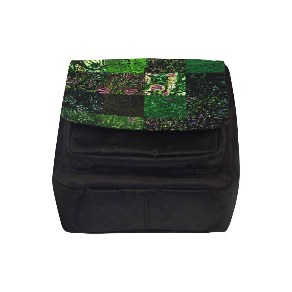 Foliage Patchwork #1 Black - Jera Nour Crossbody Nylon Bags (Model 1633)