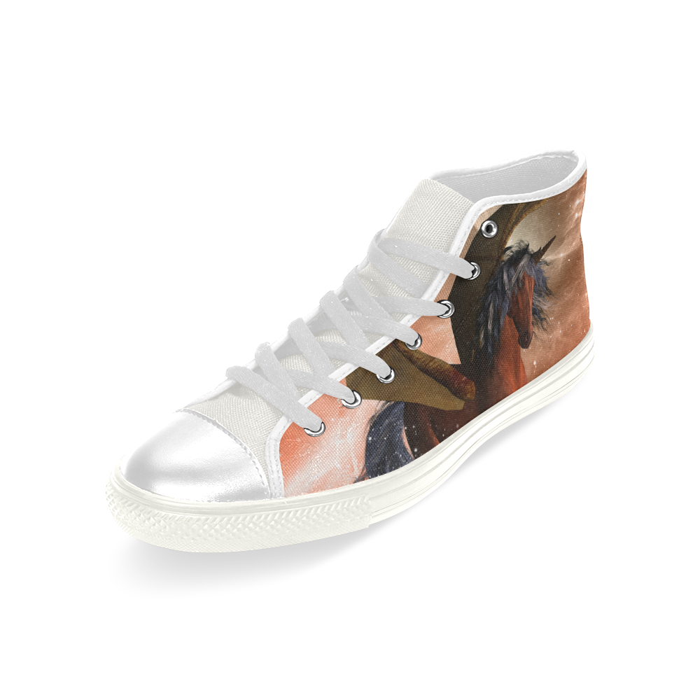 Dark unicorn Men’s Classic High Top Canvas Shoes (Model 017)