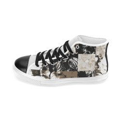 Foliage Patchwork #8 - Jera Nour Men’s Classic High Top Canvas Shoes (Model 017)