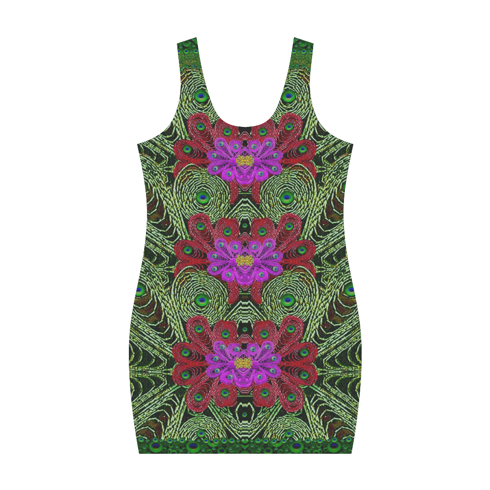 Metal Peacock In paradise Land Medea Vest Dress (Model D06)