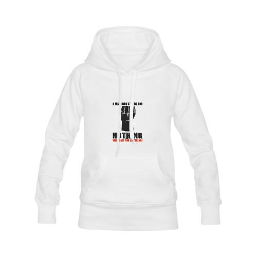 A MAN WHO STANDS FOR NOTHING Women's Classic Hoodies (Model H07)
