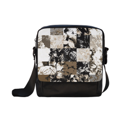 Foliage Patchwork #8 Black - Jera Nour Crossbody Nylon Bags (Model 1633)