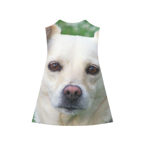 Dog face close-up Alcestis Slip Dress (Model D05)