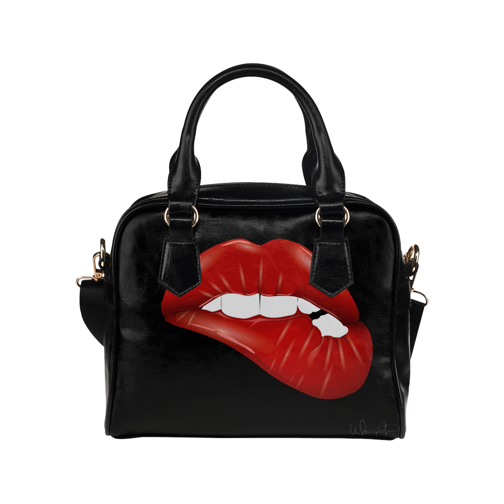 Red Lip Shoulder Handbag (Model 1634)