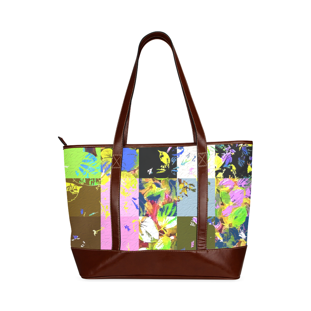 Foliage Patchwork #3 - Jera Nour Tote Handbag (Model 1642)