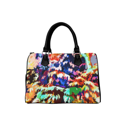 Foliage Patchwork #7 - Jera Nour Boston Handbag (Model 1621)