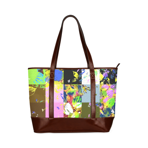 Foliage Patchwork #3 - Jera Nour Tote Handbag (Model 1642)