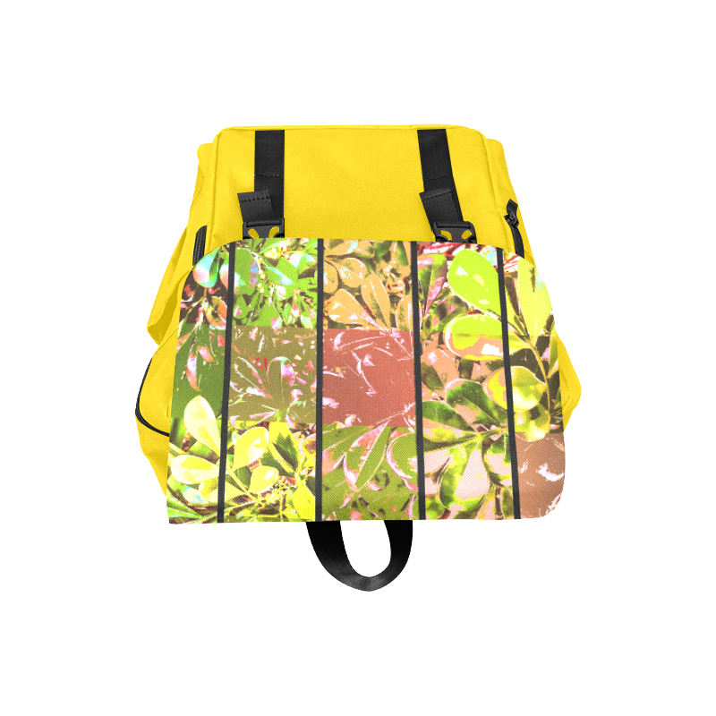 Foliage Patchwork #5 Yellow - Jera Nour Casual Shoulders Backpack (Model 1623)