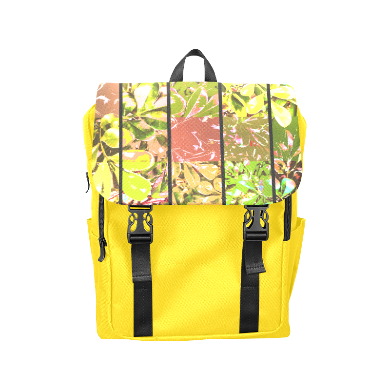 Foliage Patchwork #5 Yellow - Jera Nour Casual Shoulders Backpack (Model 1623)