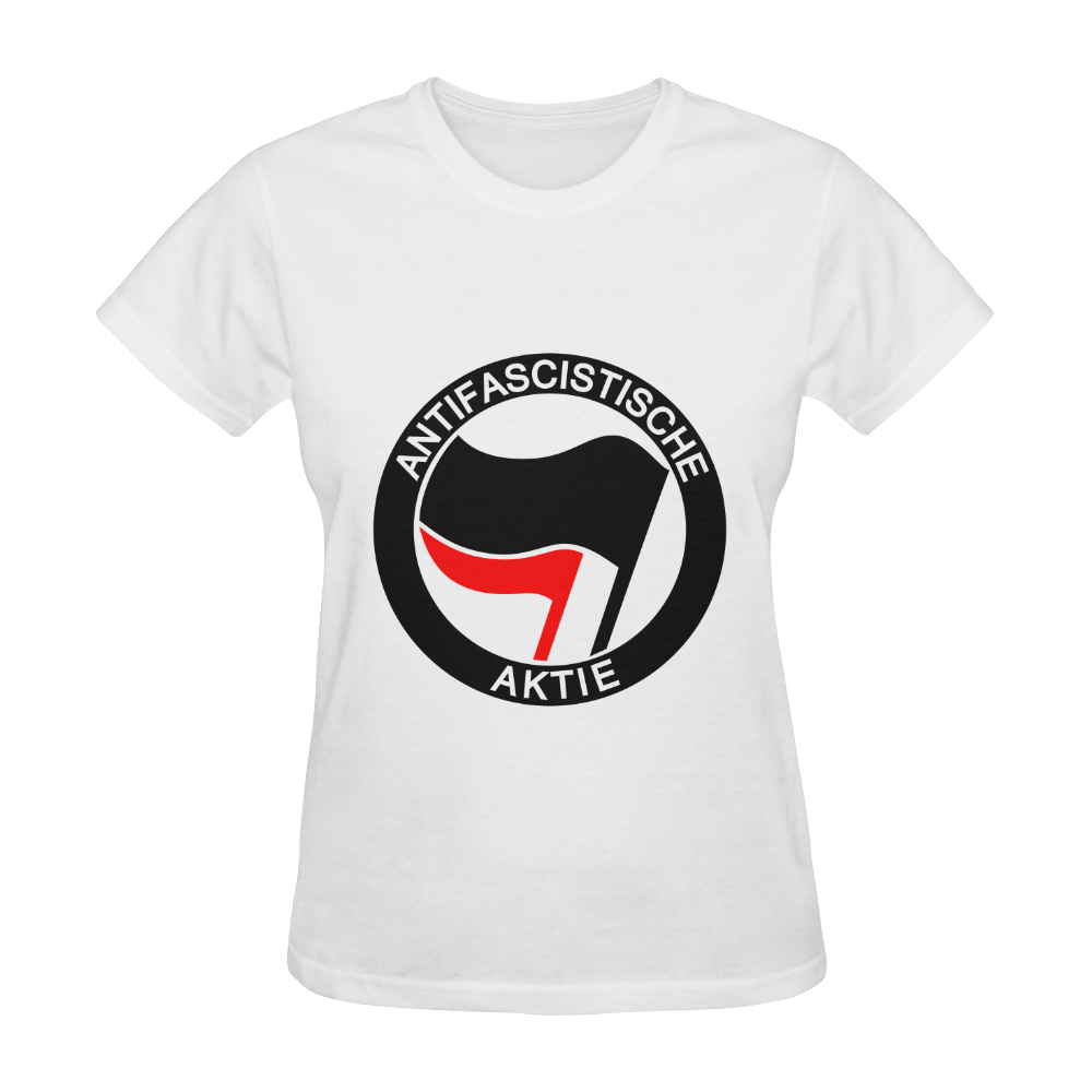 Anti- Fascist Action Sunny Women's T-shirt (Model T05)